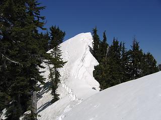 looking back toward the summit