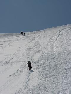 Final slope to the top of the Railroad Grade
