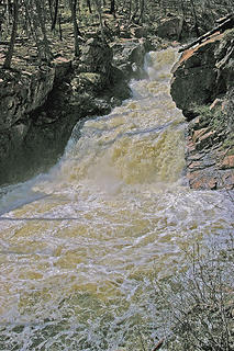 Chewuch River lousy photo of falls - damn sun anyway
