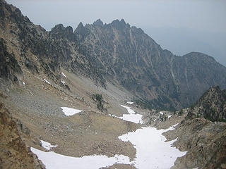 the long traverse over to Cloudcomb