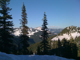 True summit on the right. Granite Lookout and Kaleetan in between the trees.