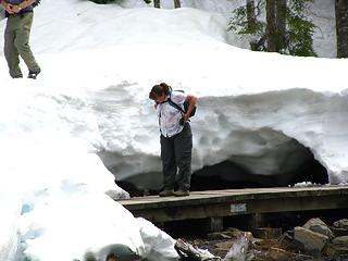 Snow vs hiker vs trail