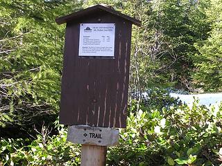 Trail sign for Mt. Walker