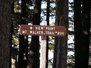 Trail sign on top