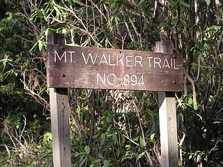 Trail sign at trailhead