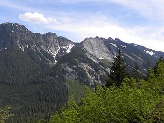 Helena Peak area from 8 Mile Creek Trail, Boulder River Wilderness, Mt Baker-Snoqualmie National Forest, Washington.