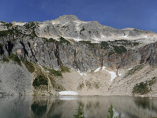 Mount Blum from camp at the middle lake