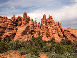 Pressed Rock Formations Along Arches Primitive Trail