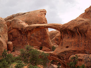 Double O Arch from Trail