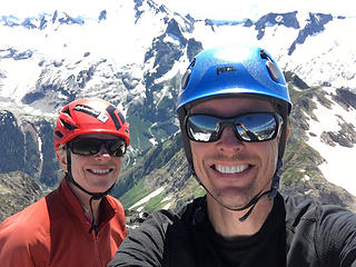 Kathy and Chris on summit of Old Guard Peak
