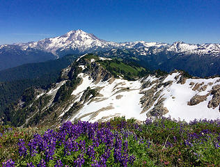 Glacier Peak, Zi-iob Peak & Lost Creek Ridge from Breccia summit