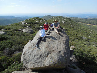 On the south summit rock