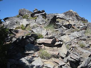 War Peak summit from the east, now with cairn