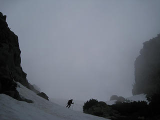 skier in the mist