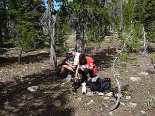 Snack time at Four Creek Pass