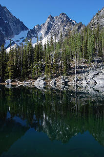 Colchuck Peak reflected in 'Warmchuck' Pond