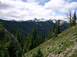 Peaks to the south