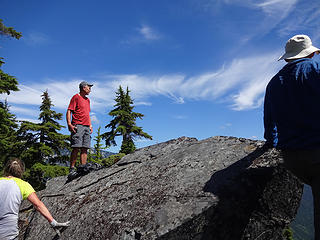The summit rock.