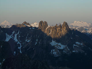 Glacier Peak to Dome, some light on the Liberty Bell