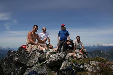 A group of morons high atop Bedal Peak