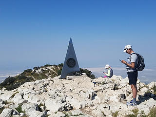 Richard and AJ at Guadalupe Peak summit