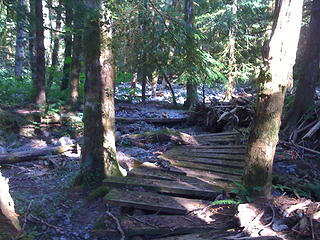 Footbridge along the lower portion of the old trail