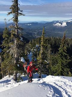 Final ascent to Eaglet summit