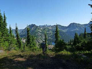 From Rampart Ridge looking towards Alta, our destination (and Rachel Lake below)