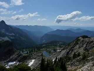 Upper Lila Lakes from Alta (looking South/southeast)