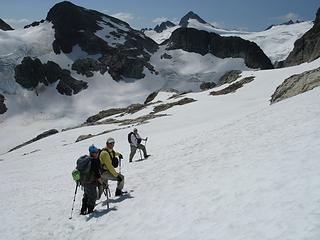 Descending Pyramid, Snowfield in the background