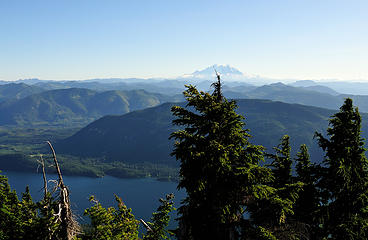 Kachess Lake and Mount Rainier from Kachess Ridge