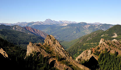 French Tongue in front, Mount Stuart behind from Kachess Ridge