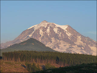 Mt Rainier With A Touch Of Alpen Glow, 8.1.09.