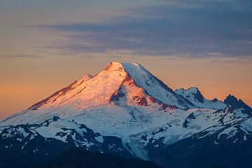 Morning Alpenglow on Mount Baker