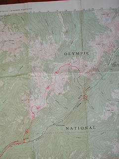 295 map showing route and camps