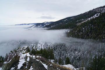 The inversion ebbed and flowed into the canyon.