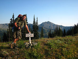 Tanner atop Lost Pass, Olympic National Park, Washington.