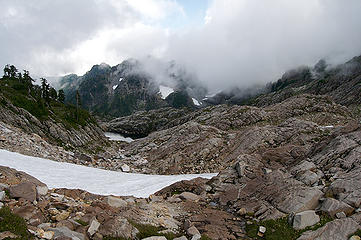 Looking down at Lower Gothic Basin