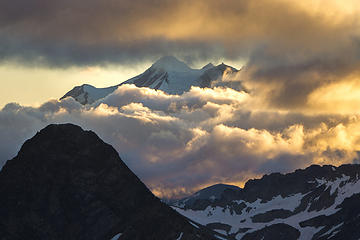 Glacier Peak at sunset