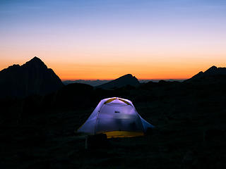 Apex Mountain summit campsite