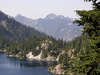 Better views of Snow Lake as you descend down to the lake.