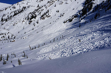Debris on the last section to Frosty Pass