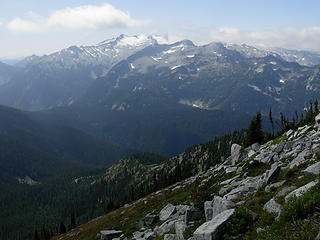 Mount Daniel, as seen from SW ridge of Mac Peak