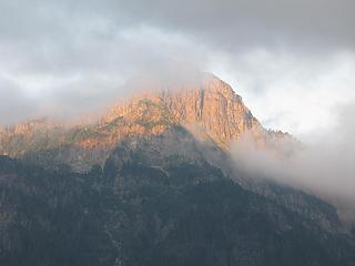 Morning sun on Mt. Persis from Hwy. 2