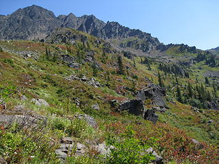 Descending ridge south of Grace Lake