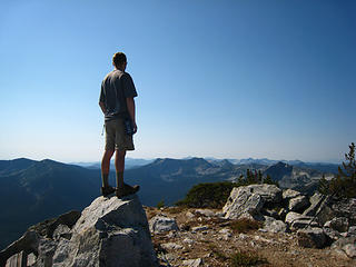 Cole atop the summit of Parker Peak, Selkirk Mountains, North Idaho.