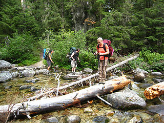 Allison, Bob and Caleb, Long Canyon Trail, Selkirk Mountains, North Idaho.