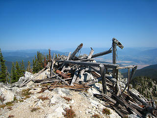 Old lookout, Parker Peak, Selkirk Mountains, North Idaho.