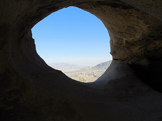 View out one of the wind caves