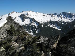 The steep edge of TTs west ridge